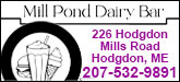 Mill Pond Dairy Bar Sponsorship Banner